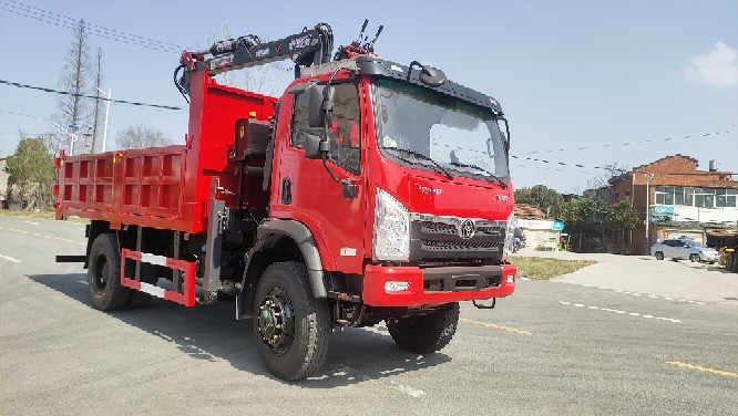 大運抓斗式垃圾車隨車吊抓木機格雷普折臂抓木頭貨箱帶自卸四驅抓斗垃圾車